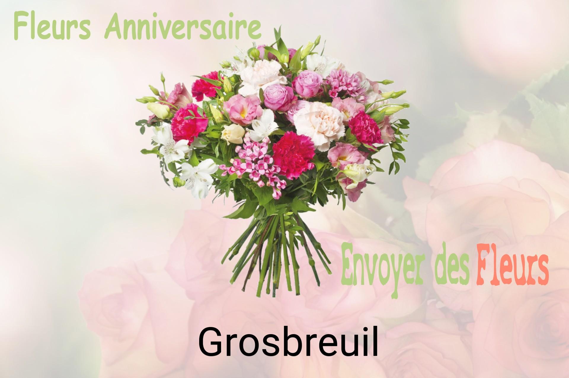 Bouquet de fleurs d’anniversaire livré à Grosbreuil