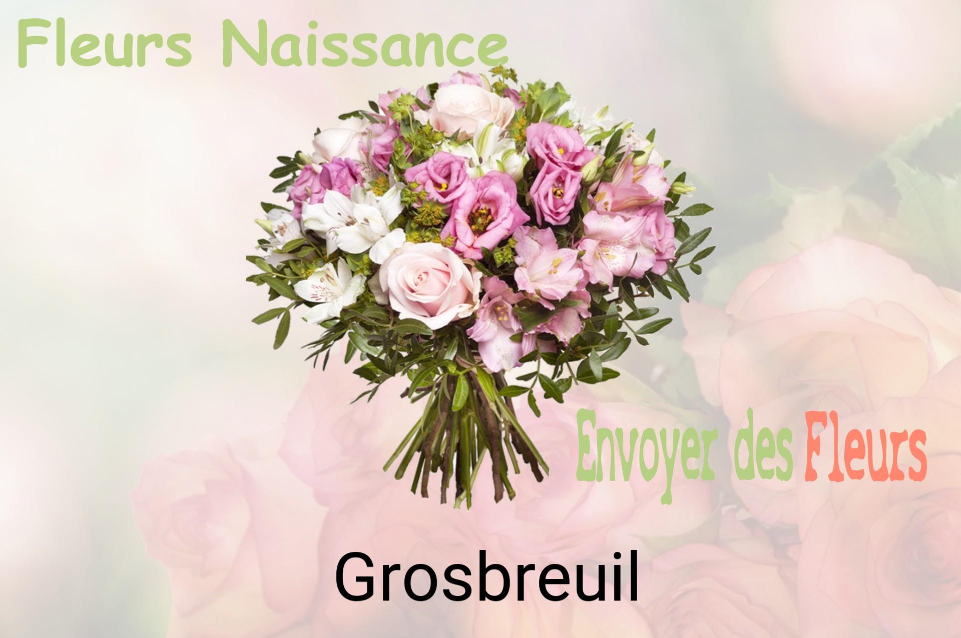 Bouquet de fleurs de naissance livré à Grosbreuil